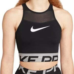 NWT! Nike Women's Pro Dri-FIT Cropped Graphic Training Shirt - Size Small 🤎